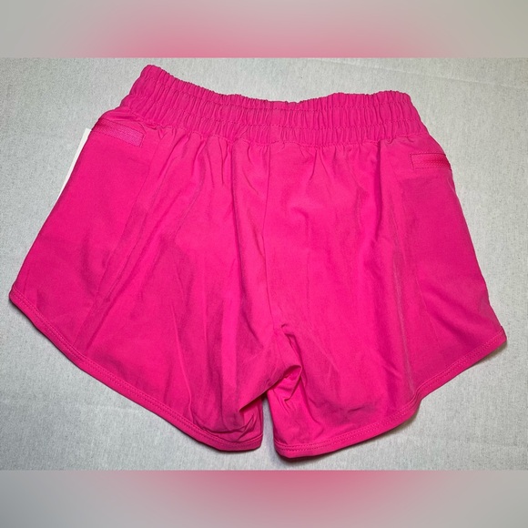 NWT Aurefin Girls Athletic Shorts XS Hot Pink Zip Pockets Liner Quick Dry - Picture 7 of 11